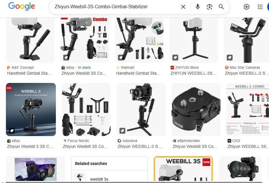 Zhiyun Weebill 3S Gimbal Search Results